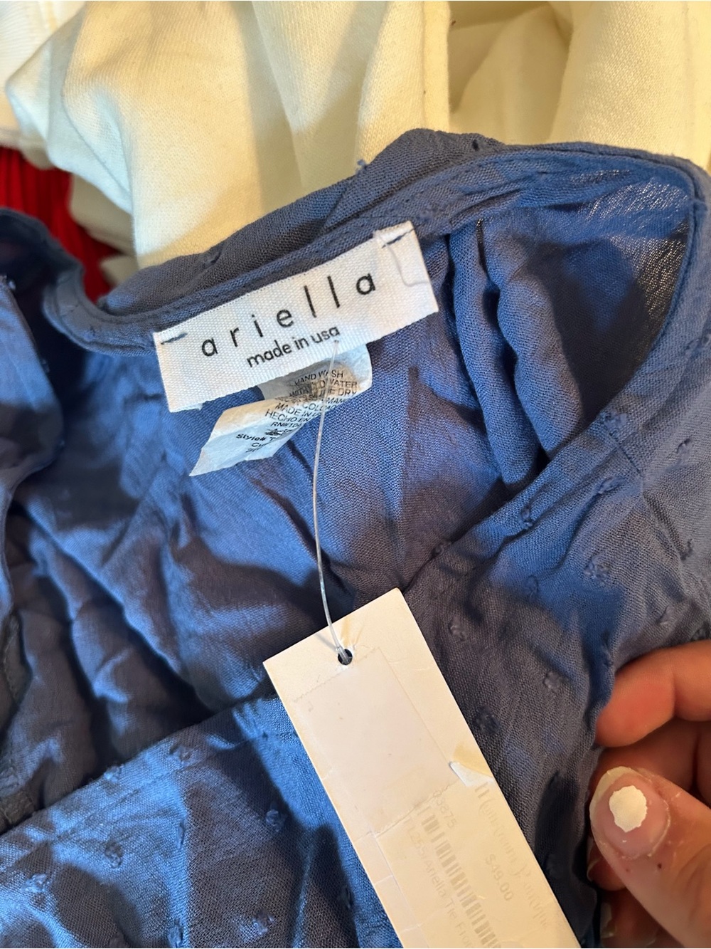 Ariella Indigo Blue Linen Top